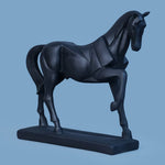 Royal Geometric Horse Statue - Black