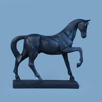 Royal Geometric Horse Statue - Black