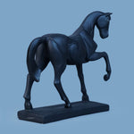Royal Geometric Horse Statue - Black