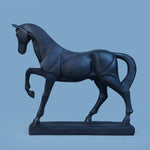 Royal Geometric Horse Statue - Black