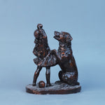 Royal Joyful Companions Dog & Girl - Copper Collection
