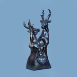Royal Floral Deer Pair - Antique Copper Collection