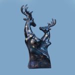 Royal Floral Deer Pair - Antique Copper Collection