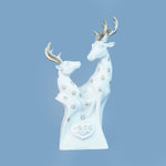 Royal Floral Deer Pair - White Golden Collection