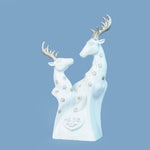 Royal Floral Deer Pair - White Golden Collection