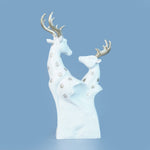 Royal Floral Deer Pair - White Golden Collection