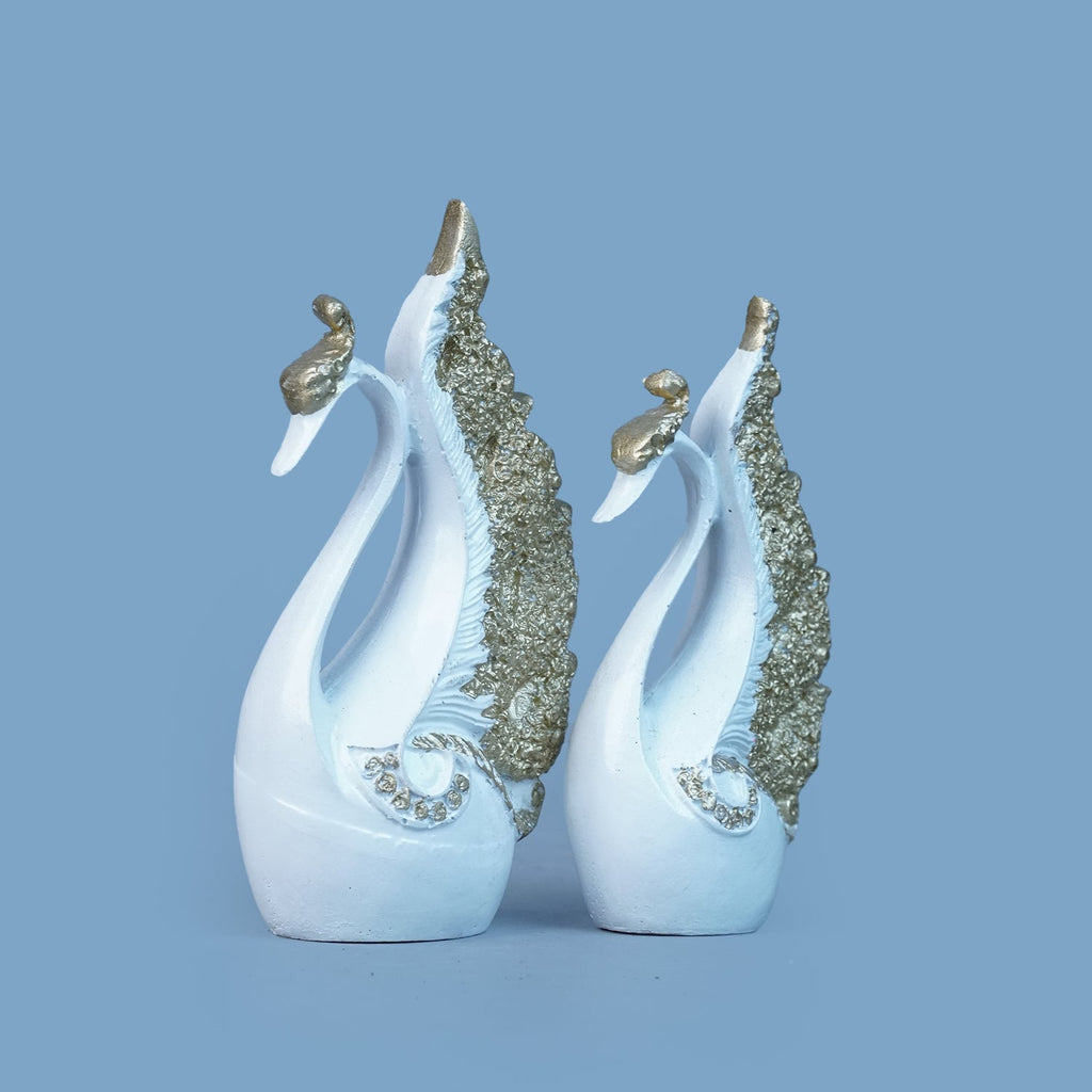 Royal Swan Pair - White & Golden Collection