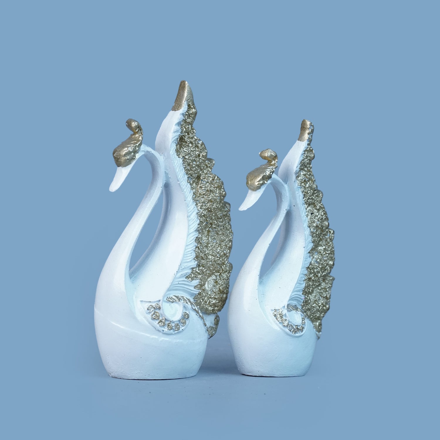 Royal Swan Pair - White & Golden Collection