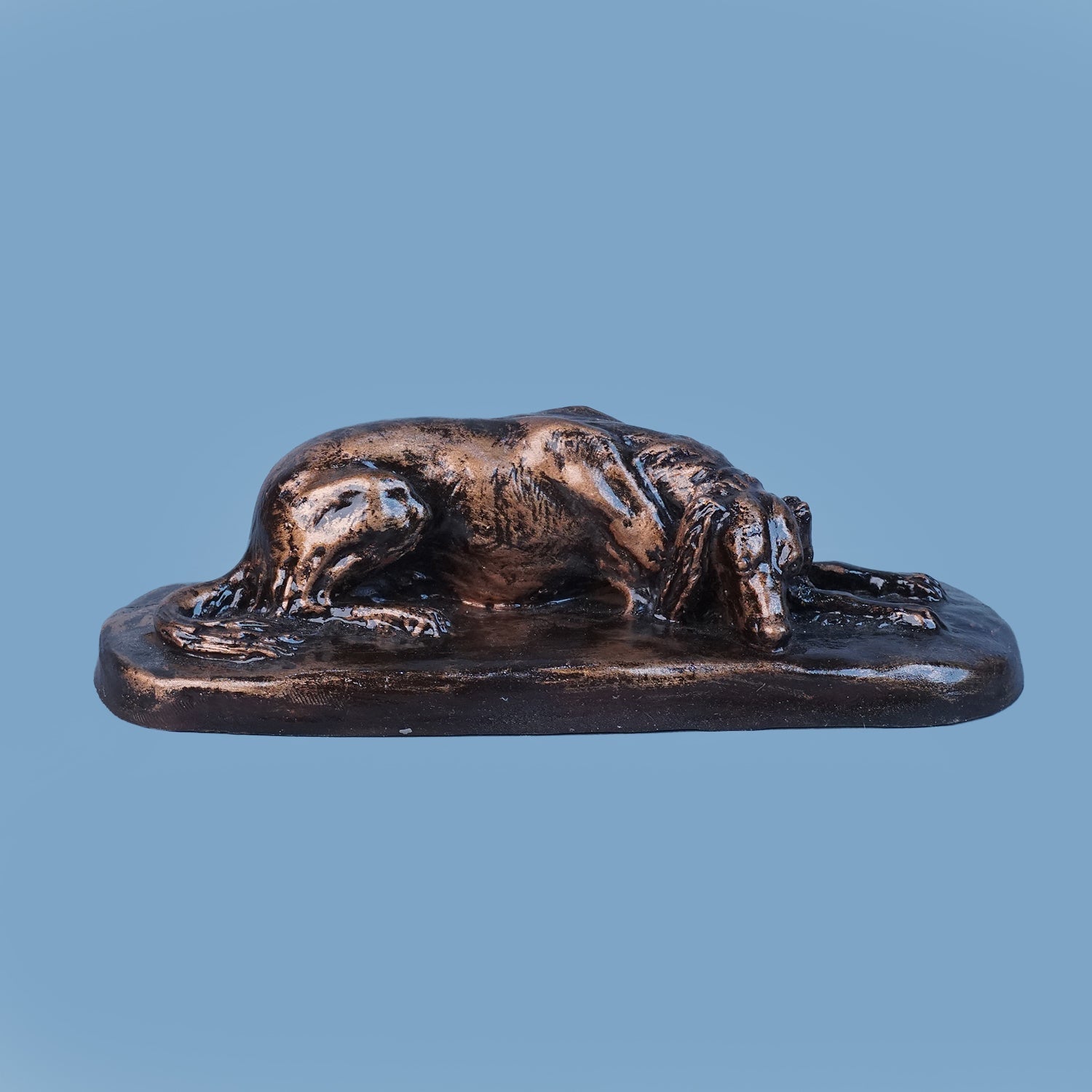 Royal Resting Hound Dog - Antique Copper Collection