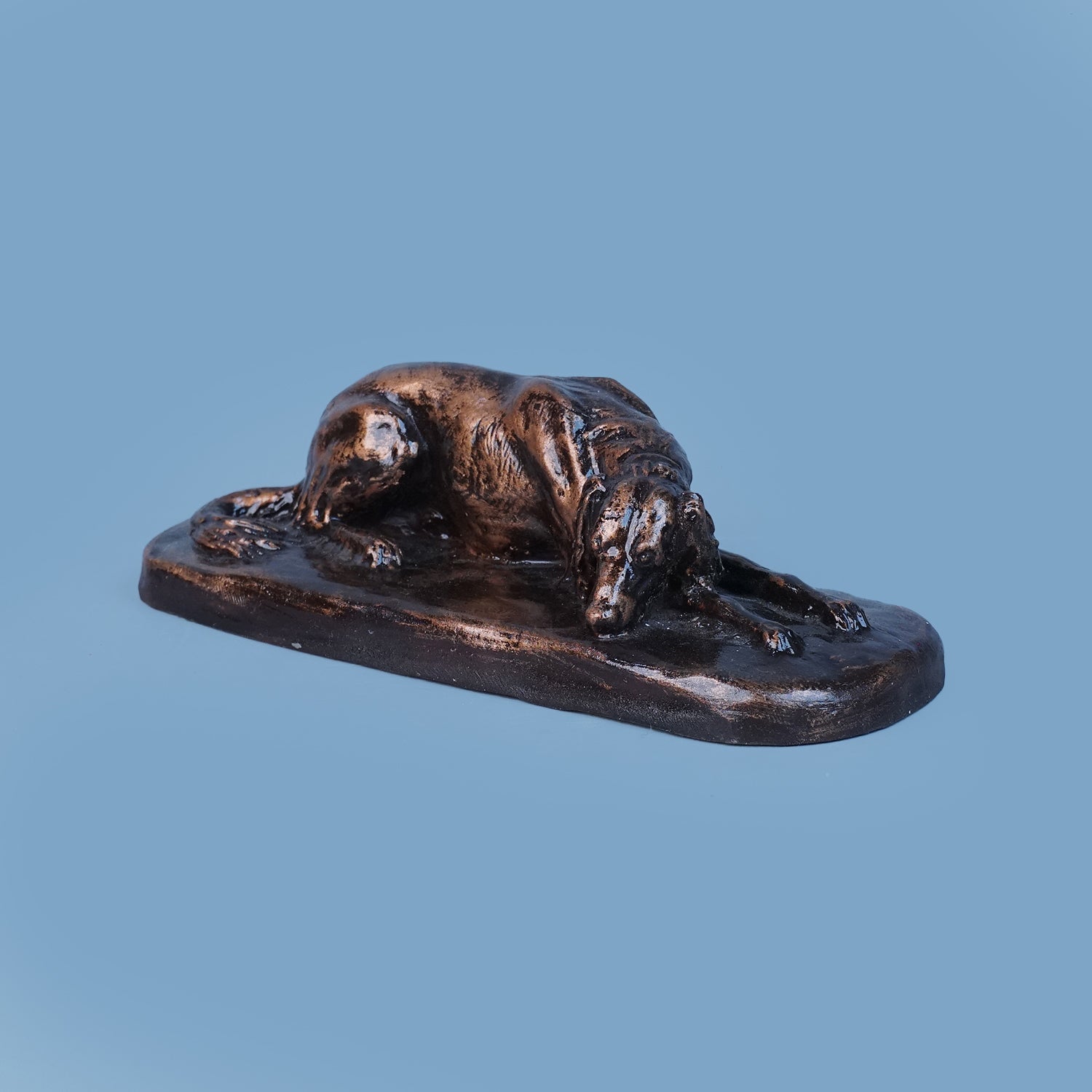 Royal Resting Hound Dog - Antique Copper Collection