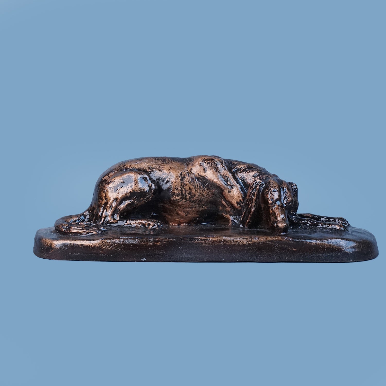 Royal Resting Hound Dog - Antique Copper Collection
