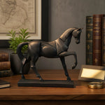 Royal Geometric Horse Statue - Black