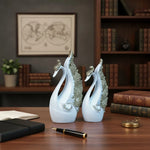 Royal Swan Pair - White & Golden Collection