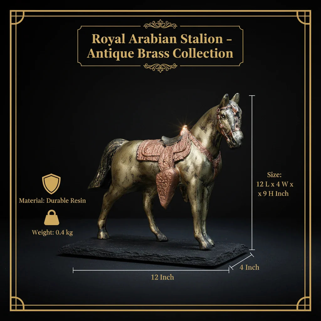 Royal Arabian Stallion - Antique Brass Collection
