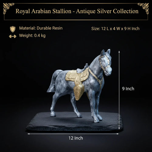 Royal Arabian Stallion - Antique Silver Collection