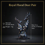 Royal Floral Deer Pair - Antique Copper Collection