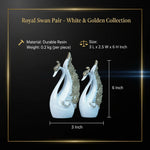 Royal Swan Pair - White & Golden Collection