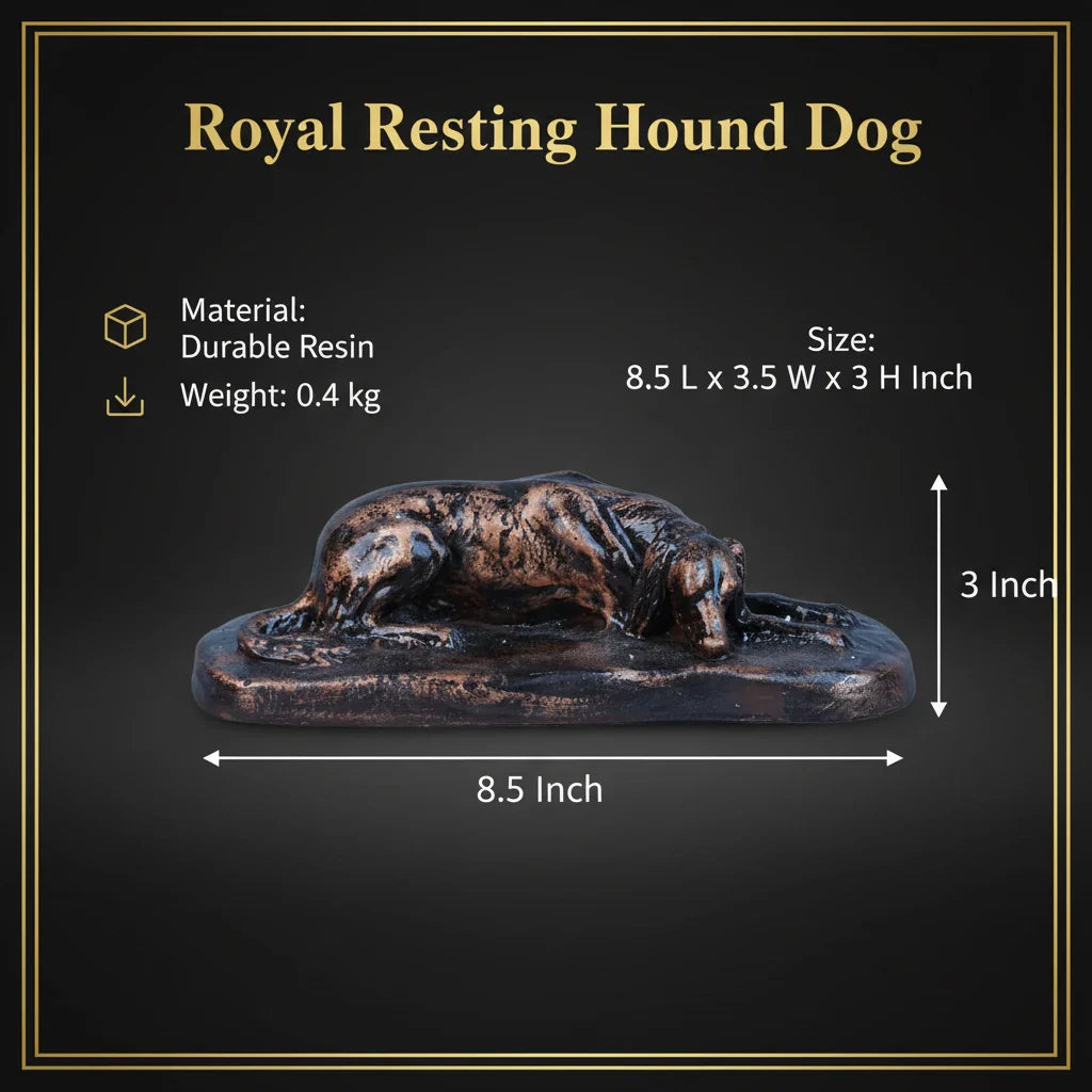 Royal Resting Hound Dog - Antique Copper Collection