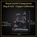 Royal Joyful Companions Dog & Girl - Copper Collection